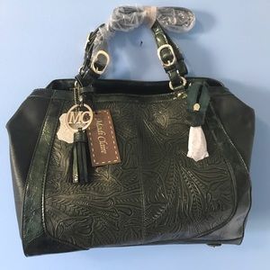 Madi Claire Embossed Leather Handbag